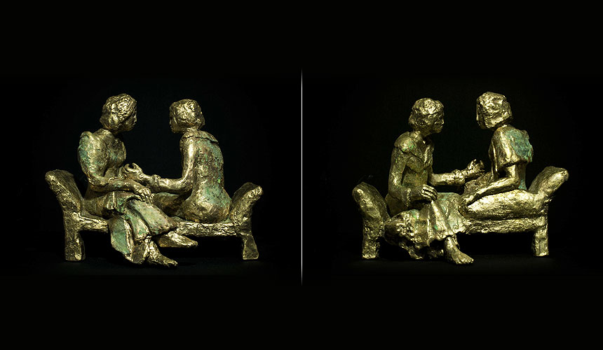 Medidas: base: 33x20cm, altura: 26cms; Técnicas: bronce; Año: 2011